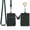 Green, variant on Wonderpool Leather ID Badge Holder with Zipper Wallet Pouch - Card Slots Case Detachable Neck Lanyard and Retractable Badge Reel for Office School Hospital Exhibition ID (Black)