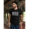 thumbnail image 2 of Fraternity #1 Bro Chalk Graphic Men Black T-Shirt, Male Medium, 2 of 4