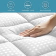 thumbnail image 4 of Fusion King Mattress Pad Quilted Fitted Mattress Protector Cooling Pillow Top Mattress Cover Breathable Fluffy Soft Mattress Topper with 8-21" Deep Pocket, 4 of 7