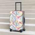 thumbnail image 2 of Lsque Abstract Marble Texture Printed Luggage Cover, Travel Luggage Protector,Scratch and Dirt Resistant, Fits 18-32 Inch Luggage - Small, 2 of 9