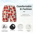 thumbnail image 5 of Haiem Red Strawberry Mens Swim Trunks with Compression Liner 2 in 1 Swimming Shorts Stretch Swimwear Quick Dry,Board Shorts-Large, 5 of 9