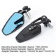 thumbnail image 1 of Pair Rearview Side Backup Mirrors Motorcycle Modification Black for 22mm Handlebar, 1 of 4