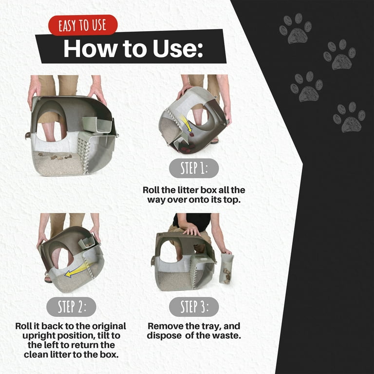 Roll clean cheap litter box