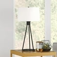 thumbnail image 3 of Evelyn&Zoe 28" Modern Metal Tapered Table Lamp with White Drum Linen Shade, 3 of 8