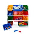 thumbnail image 2 of UNiPLAY Toy Organizer With 12 Removable Storage Bins, Multi-Bin Organizer for Books, Building Blocks, School Materials, Toys with Baseplate Board Frame (Primary), 2 of 7