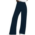 thumbnail image 5 of Guluxicc Womens Athletic Pants Casual Loose Elastic Waist Pants Outdoor Work Wide Leg Trousers, Blue, M, 5 of 8