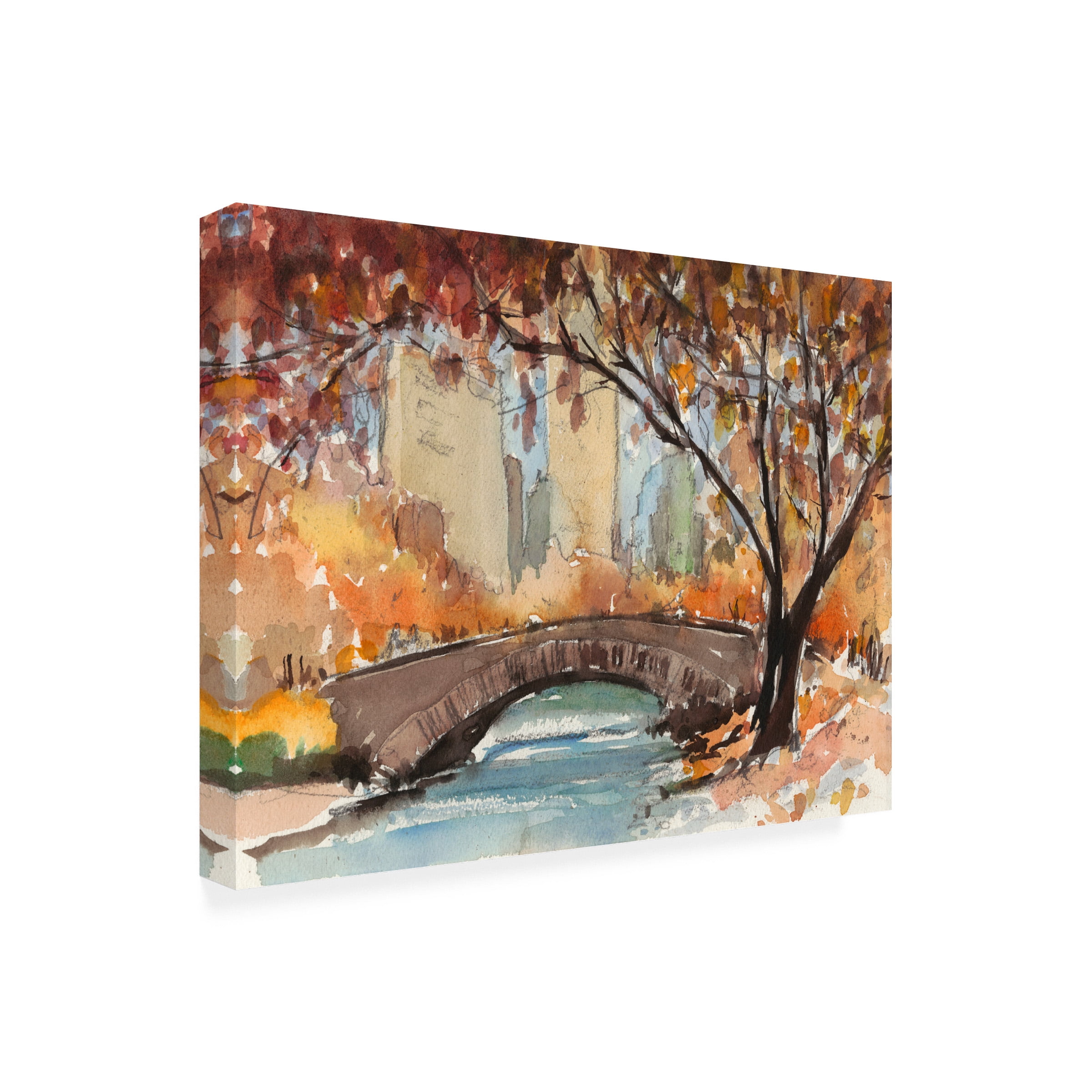 Samuel Dixon 'Autumn in New York Study I' Canvas Art