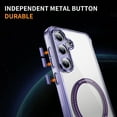 thumbnail image 6 of Magnetic for Samsung Galaxy S24+ Case, [Fit for MagSafe] [Never Yellowing] [Military Grade Rugged Durable Protection] Back Slim Clear Wireless Charging Shockproof Premium Phone Case,Purple, 6 of 7