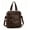 Coffee, variant on PU Leather Travel Backpack Purse,3-in-1 Fashion Vintage Coffee Handbag Shoulder Bag with 2 Side Pockets, Vegan Leather Daypack with Strap for Work Travel Commute College Daily Use