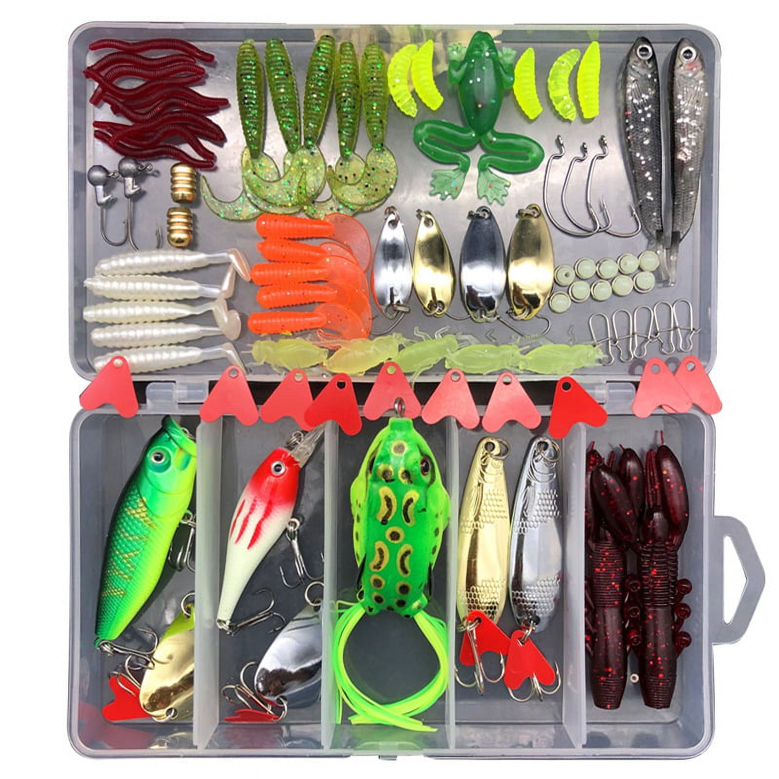 Fishing Lures Kit Soft and Hard Lure Baits Set Multi-Function