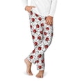 thumbnail image 2 of Hirioo Red Ladybugs On Black Dotted for Teenagers' Pajama Pants Womens Lounge Pants with Pockets Pj Bottoms Pants for Men-Small, 2 of 6
