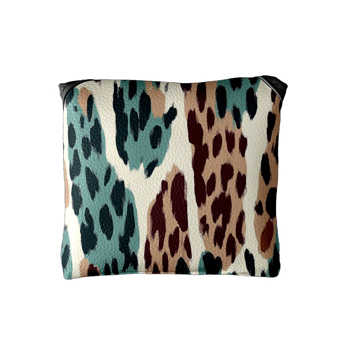 Golf Mallet Putter Cover Premium Leather Golf Putter Head Cover with Magnetic Closure Golf Cover for Men and Women Leopard Print