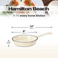 thumbnail image 5 of Hamilton Beach Enameled Cast Iron Fry Pan 8-Inch Cream, Cream Enamel coating, Skillet Pan For Stove top and Oven, Even Heat Distribution, Safe Up to 400 Degrees, Durable, 5 of 7