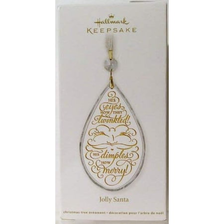 Jolly Santa Glass Hallmark Keepsake Ornament 2011 New QXG3529