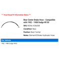 thumbnail image 2 of Rear Center Brake Hose - Compatible with 1982 - 1988 Dodge W150 1983 1984 1985 1986 1987, 2 of 2