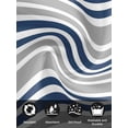 thumbnail image 7 of Navy Blue Grey Striped Cloth Napkins Set of 4 Reusable Dinner Napkins, Horizontal Lines Simple Minimalist Cocktail Napkin Washable Table Napkins for Wedding/Holiday Party/Baby Shower 20"x20", 7 of 7