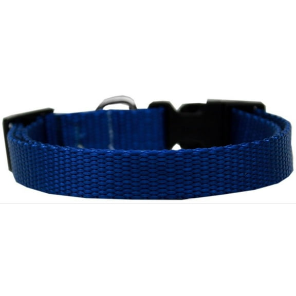 Nylon Cat Safety Adjustable Breakaway Collars 6 to 10 inch x 3/8" 16 Colors USA (Blue)