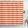 thumbnail image 1 of Ambesonne Coral Shower Curtain, Chevron Arrows Geometric, 69"Wx84"L, Orange Coral White, 1 of 3