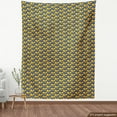 thumbnail image 4 of Ambesonne Botanical Fabric by the Yard Upholstery, Autumn Season Botanical, 5 Yards, Mustard Dark Blue, 4 of 5