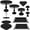 Black, variant on Set of 9 Cake Stands Metal Cupcake Stand Set Multiple Styles Candy Fruit Display Tower Dessert Plate Cake Serving Tray for Birthday Party Wedding Anniversary Baby Shower Engagement (Black)