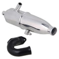 thumbnail image 2 of 1 paquete de tubo de 1:10 RC coche doble tubo de accesorio pieza de motor de camión con codo para HSP RC Hobby modelo coche, , Zulema Tubo de escape de coche RC, 2 of 8