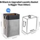 thumbnail image 4 of 78L 60 x 42 x 31 cm Negro+Gris Cesta de lavandería grande, bolsa de lavandería plegable con asas de cuerda Contenedor de almacenamiento adecuado para dormitorio, cuarto de lavado y baño Sincero Electrónica, 4 of 5