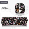 thumbnail image 3 of Fotbe Daisies Flowers Pattern Leather Pencil Case, Pencil Pouch with Durable Zipper, Compact and Stylish Organizer for Stationery, Art Supplies, Travel Essentials, 3 of 7