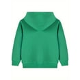 thumbnail image 6 of HILEELANG 4-12 Toddler/Little/Big Boys Girls Green Solid Color Hoodie Pullover 4-5, 6 of 6