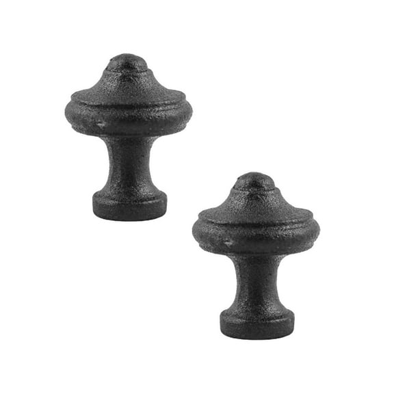 Kitchen Cabinet Knob Black Iron 1" Pack of 2 | Renovators Supply