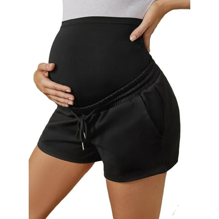 

Maternity Pants Track Shorts Black M