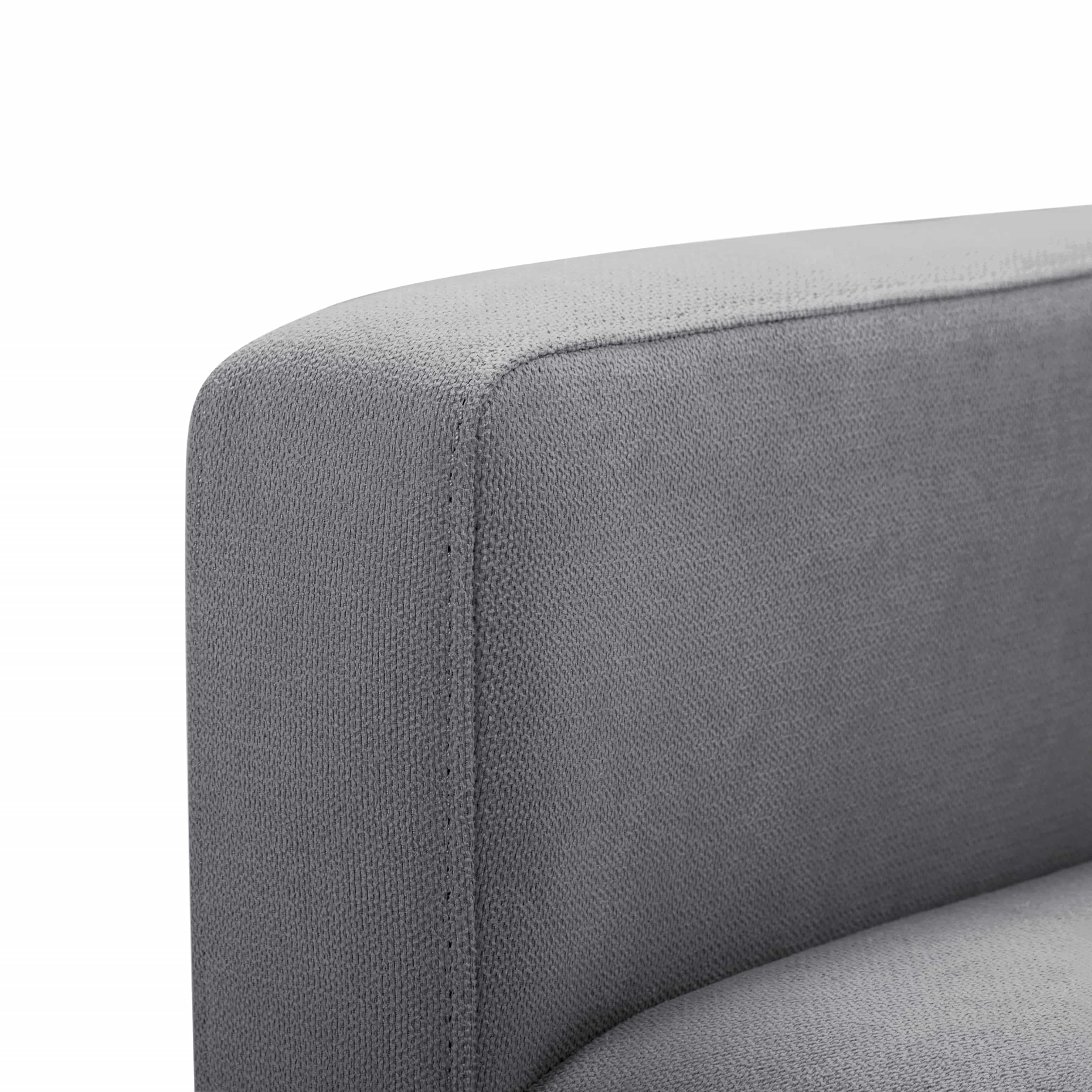 BSHTI 51.2" Standard Loveseat Couch,with Removable Back Cushions,Sturdy Construction,Linen Blend Upholstery,Square Arm,Light Gray
