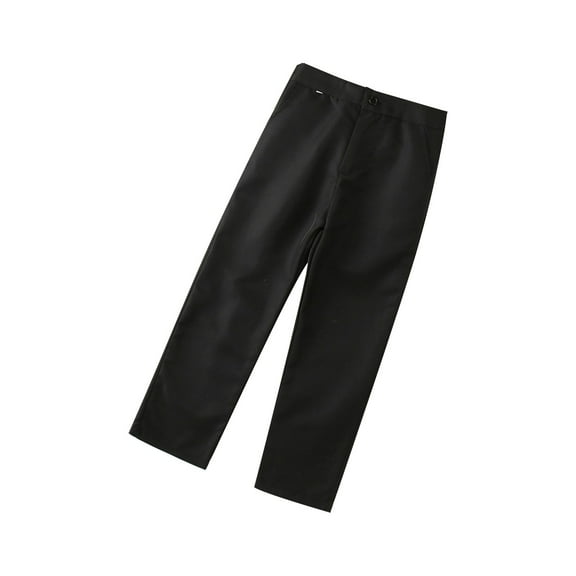 Mercatoo Boys Dress Pants Kids Formal Flat Front Children School 𝗨niform Pants Boy Adjustable Waist Relaxed Fit Pants