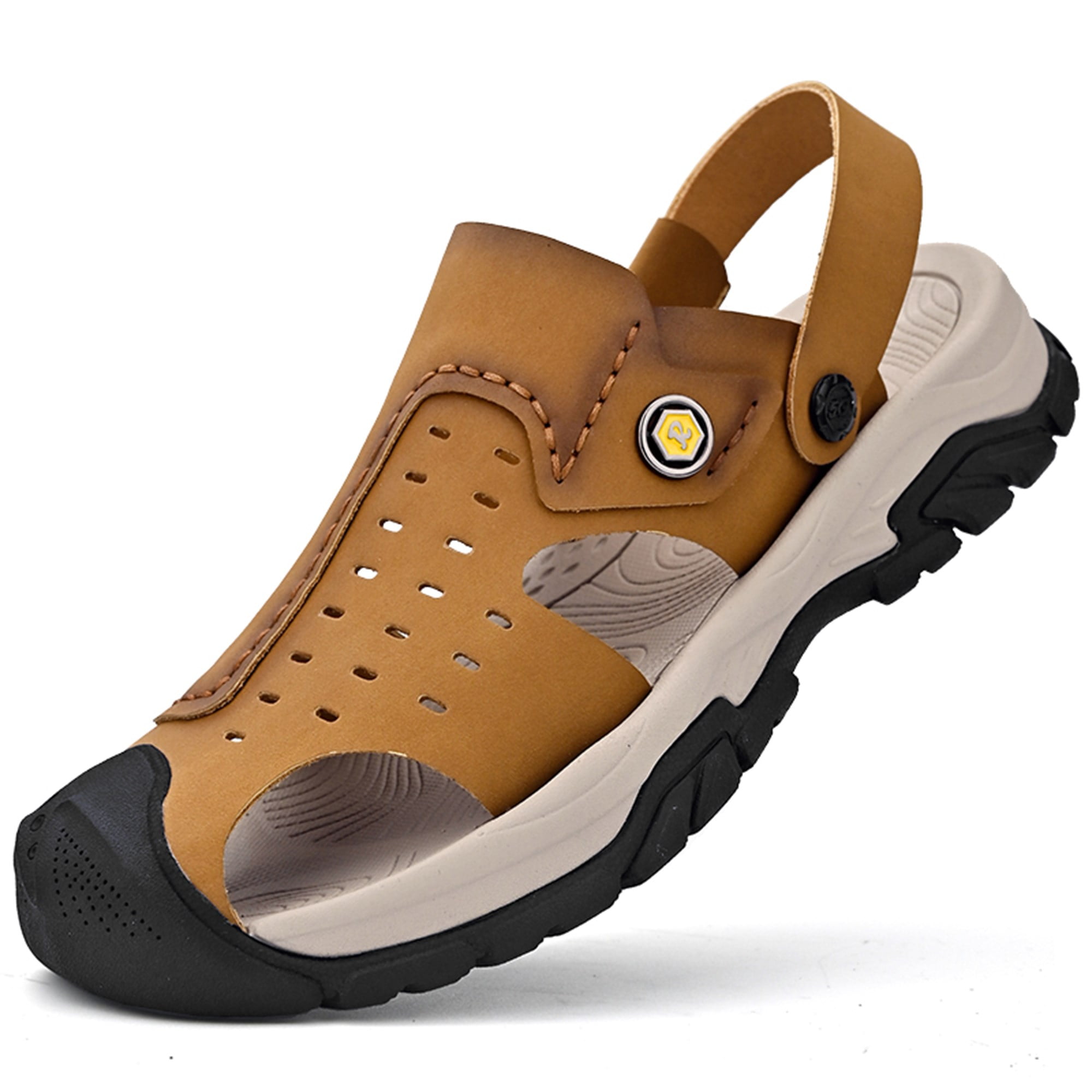 mens closed toe sandals