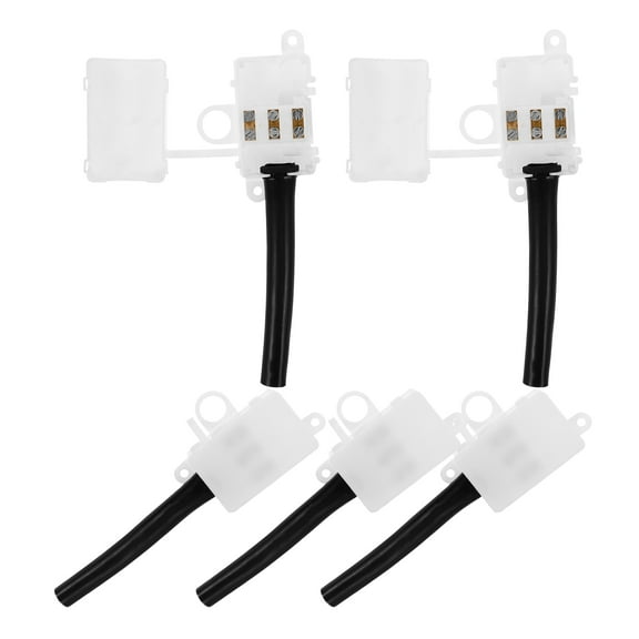 KAKOWELY 5Pcs Metal Electric Junction Box with Three Connectors Design Black 4.72X2.95X0.59in