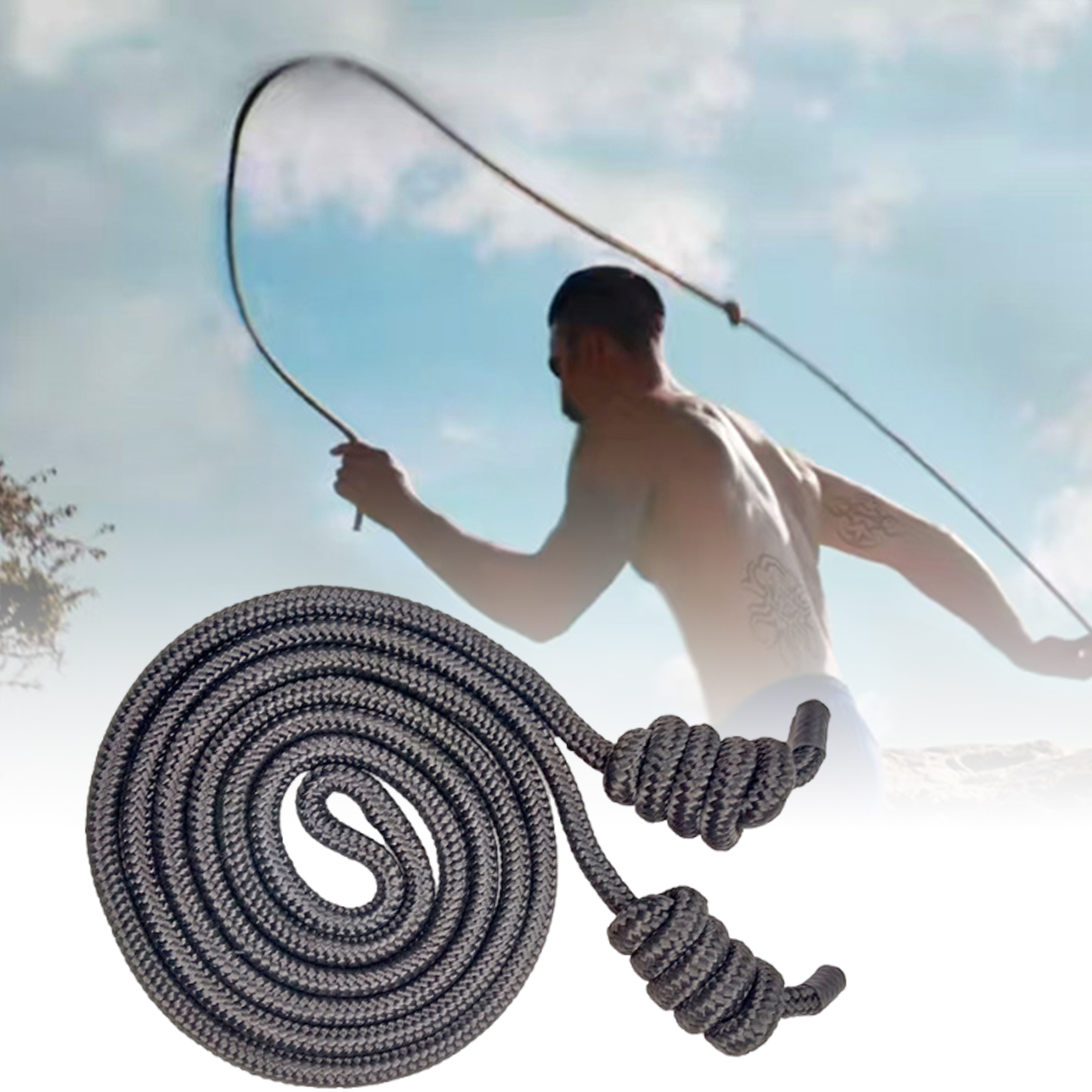 Flow Exercise Jump Rope for Fitness, Adjustable Exercise Jump Rope for Men & Women, Double Woven Workout Rope for Home Gym, Cardio, Indoor/Outdoor Training (Beginner Friendly)