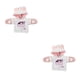 thumbnail image 1 of Ounissouiy Sudadera con capucha de muñeca con cordón, jersey de manga larga de juguete Adorable de dibujos animados con oreja, decoración de blanco rosa 2piezas, 1 of 6