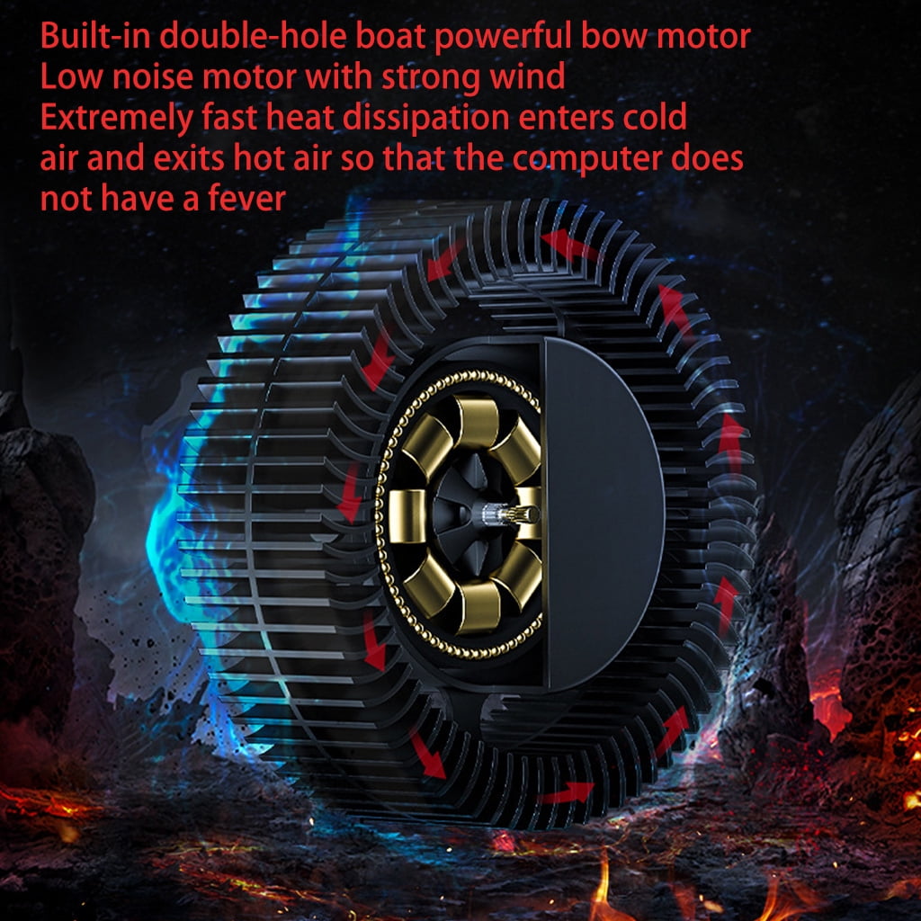 CIYISON New RGB Gaming Laptop Cooler Adjustable Notebook stand 3000 RPM Powerful Air Flow Cooling Pad For 12-17 inch Laptop