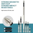 thumbnail image 3 of K5 Alloy Steel Magnetic Drill Bits Impact-Resistant Anti-Slip Screwdriver Bits, 25-150mm PH2 Cross Head Electric Drill Bits, Hex Shank Set, 3 of 5