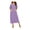 Purple, variant on Ekouaer Women Robes Zipper Front Short Sleeve Full Length Housecoat with Pockets Loungewear