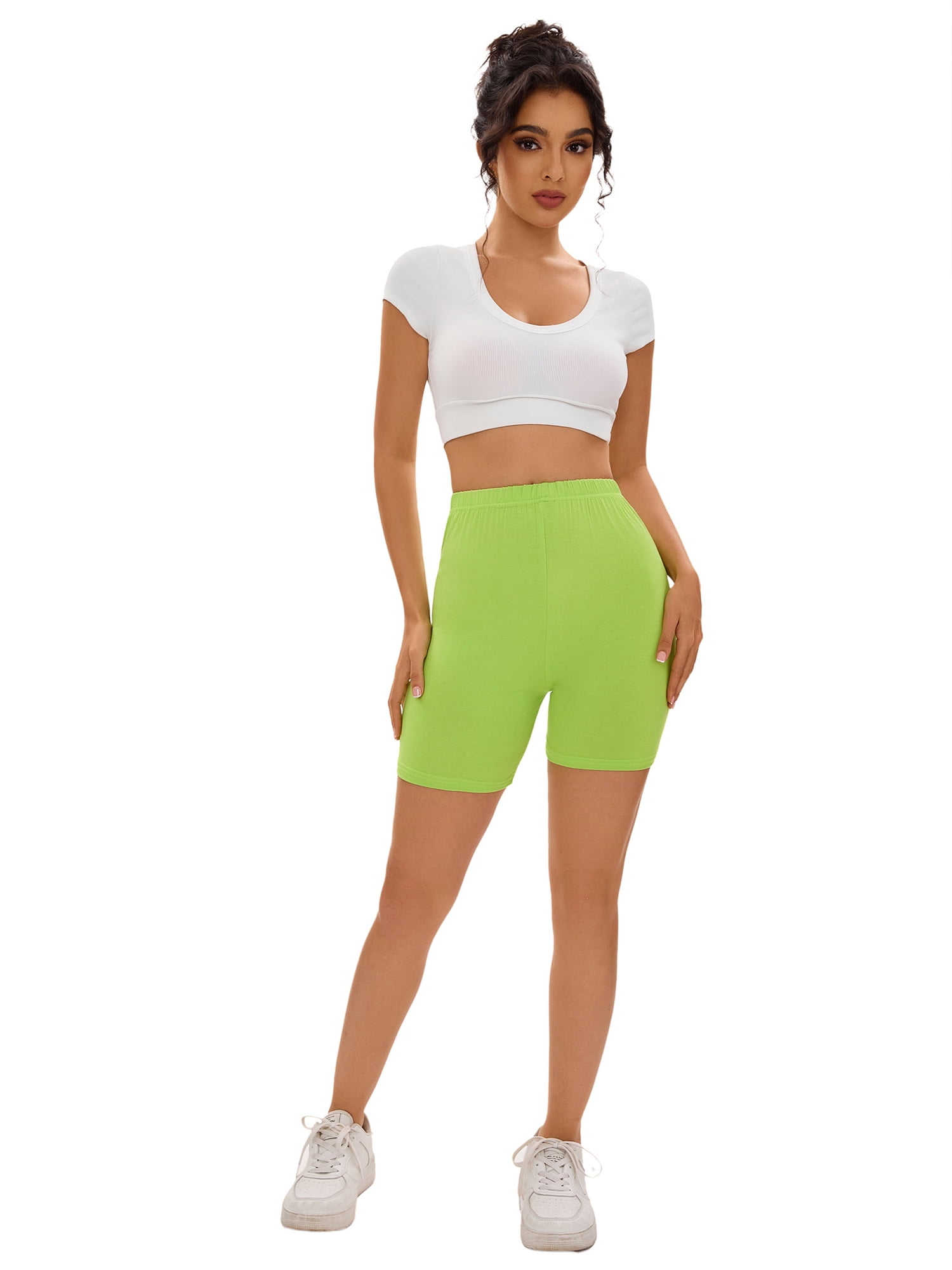 DARING DIVA Women's Mid-Thigh Boxer Underwear Full Coverage Boyshorts L Green