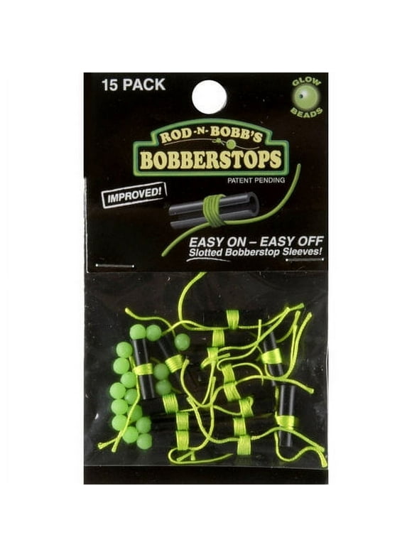 Rod-N-Bobb Bobber Stops with Slotted Sleeves & Glow in Dark Beads
