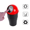 thumbnail image 3 of KAIYANG Mini bote de basura para coche, pequeño bote de basura automático portátil con tapa, para el hogar, la oficina y el coche, color negro y rojo, 3 of 5
