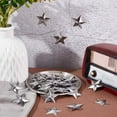thumbnail image 6 of 100pc 100PCS 1.5" Galvanized Metal Stars Vintage Rustic Star Silver Primitive Stars Three Dimensional Christmas Tree Star for Hanging Wall Holiday Wreath Decor Handmade Accessory, 6 of 7