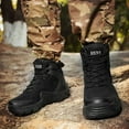 thumbnail image 2 of kamemir Men's Waterproof Hiking Boots Outdoor Mid Trekking Backpacking Mountaineering Shoes(Black,10.5), 2 of 5