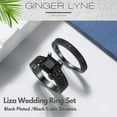 thumbnail image 4 of Liza Black Wedding Ring Set for Woman Cz Gothic  Engagement Ring Ginger Lyne Collection, 4 of 7