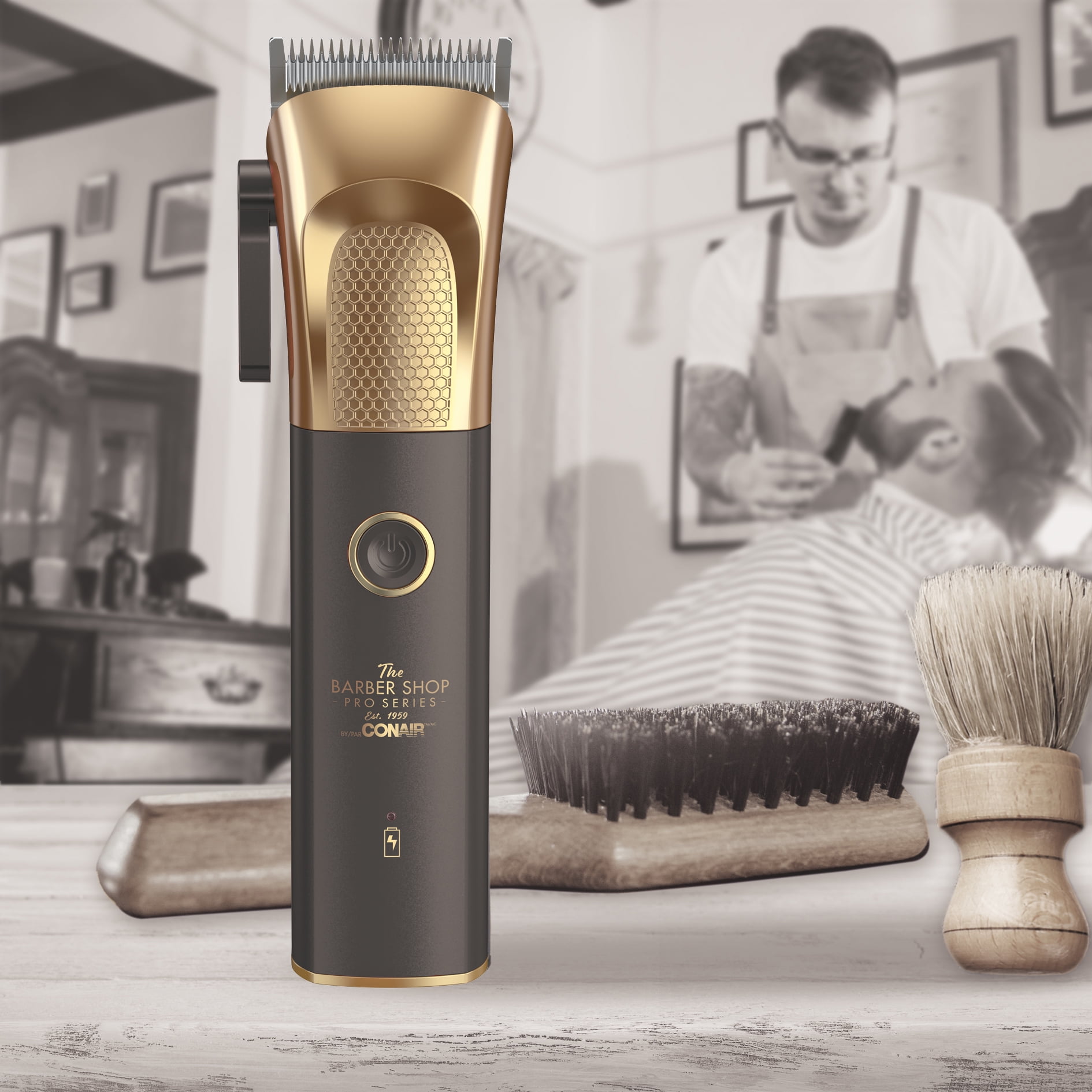 The Barber Shop Pro Series by Conair Metal Series Professional Grade Lithium Ion Hair Clipper