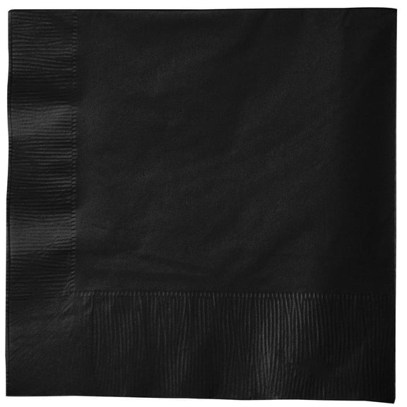 Touch of Color 3 Ply Lunch Napkins Black Velvet 50/Pack (58134B)