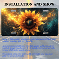 thumbnail image 3 of 1 Pcs 2D Flat License Plate Covers & Frames, Sunflower in Cosmic For Decorative Front, Waterproof For Decoration Aluminum License Plate Covers & Frames Cover For Men Women, 12" X 6", 3 of 7