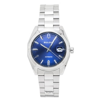 Orologio Bulova Cronografo Al Quarzo Uomo, Cinturino In Acciaio Inox Grigio, Quadrante Blu E Datario - 4