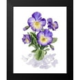 thumbnail image 2 of Popp, Grace 20x24 Black Modern Framed Museum Art Print Titled - Viola Pansies I, 2 of 5